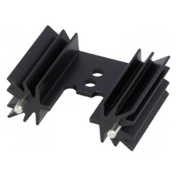 Radiator TO220 Aluminiu Negru 25.4mm 12.6K/W | Electronic-mag.ro | Componente Electronice