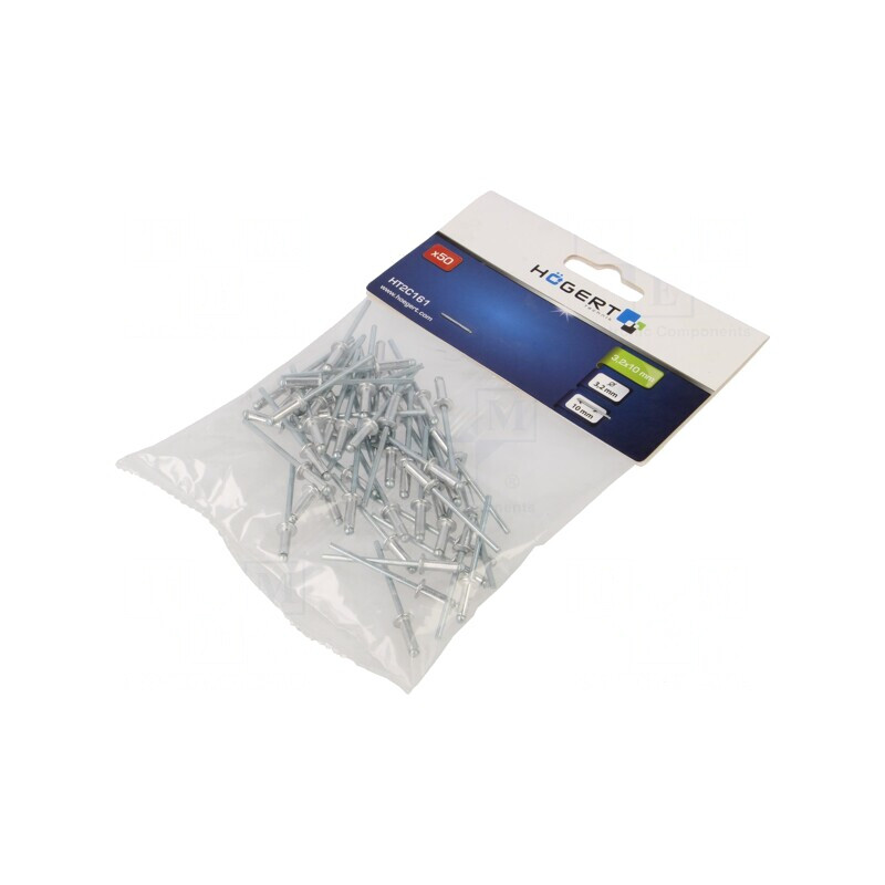 Diblu Aluminiu 3.2mm x 10mm 50buc | Electronic-mag.ro | Componente Electronice