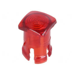 Lentilă LED roșie pătrată 5mm