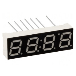 Afișaj LED 7 Segmente 7,11mm 4 Digite Roșu | Electronic-mag.ro | Componente Electronice