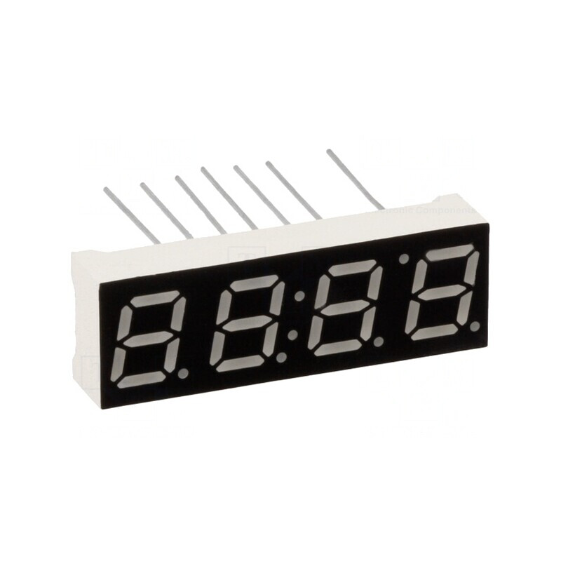 Afișaj LED 7 Segmente 7,11mm 4 Digite Roșu | Electronic-mag.ro | Componente Electronice