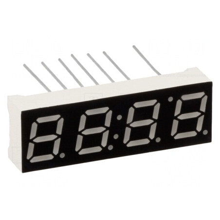 Afișaj LED 7 Segmente 7,11mm 4 Digite Roșu | Electronic-mag.ro | Componente Electronice