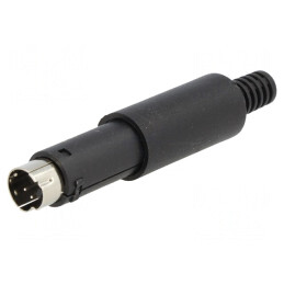 Mufă DIN mini 4 pini lipire cablu | Electronic-mag.ro | Componente Electronice