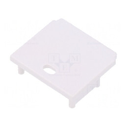 Obturator Alb pentru LED Profile, Set 2 Bucăți, ABS cu Orificiu | Electronic-mag.ro | Componente Electronice