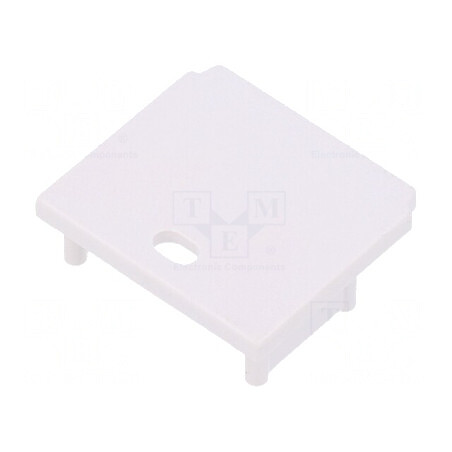 Obturator Alb pentru LED Profile, Set 2 Bucăți, ABS cu Orificiu | Electronic-mag.ro | Componente Electronice