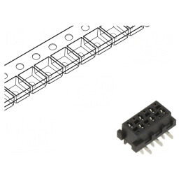 Micro-MaTch Soclu Mamă 6 Pin SMT PCB 2x3