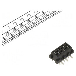 Micro-MaTch Soclu Mamă 6 Pin SMT PCB 2x3 | Electronic-mag.ro | Componente Electronice
