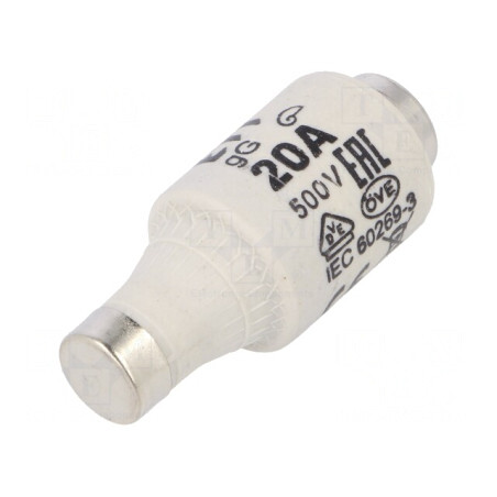 Siguranță ceramică gG 20A 500V DII | Electronic-mag.ro | Componente Electronice