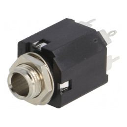 Soclu Jack 6,3mm Stereo cu Întrerupător Dublu | Electronic-mag.ro | Componente Electronice