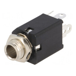 Soclu Jack 6,3mm Mamă Stereo cu Întrerupător Dublu | Electronic-mag.ro | Componente Electronice