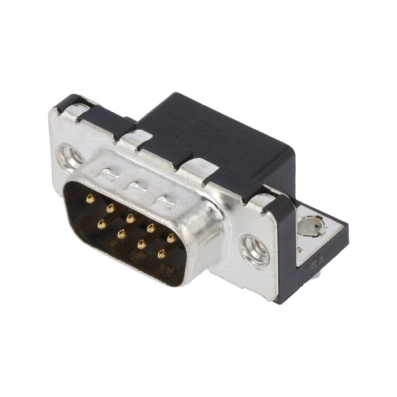 Conector D-Sub 9 PIN Soclu Tată PCB 90° | Electronic-mag.ro | Componente Electronice