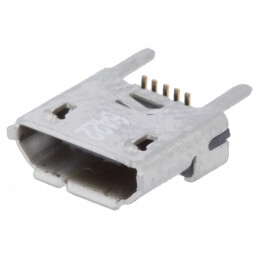 Soclu USB Micro B pentru PCB, 5 pini, vertical, USB 2.0 | Electronic-mag.ro | Componente Electronice