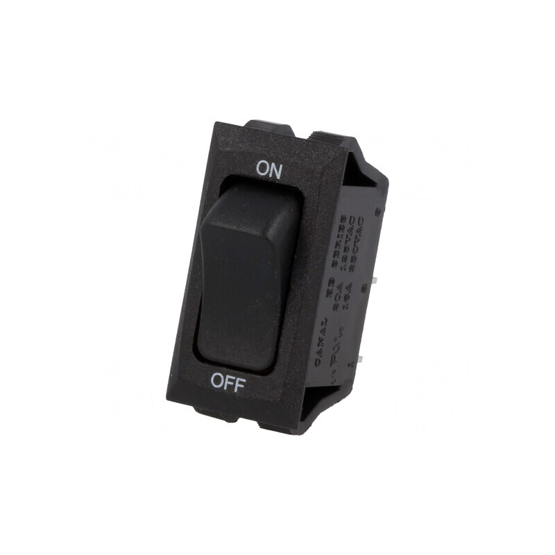 Comutator Basculant ON-OFF 16A/250VAC Negru-Roșu | Electronic-mag.ro | Componente Electronice