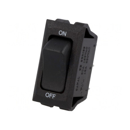 Comutator Basculant ON-OFF 16A/250VAC Negru-Roșu | Electronic-mag.ro | Componente Electronice