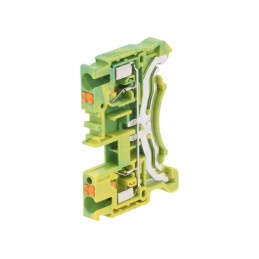 Conector Îmbinare Șine 0,2-4mm2 2 Borne Galben-Verde | Electronic-mag.ro | Componente Electronice