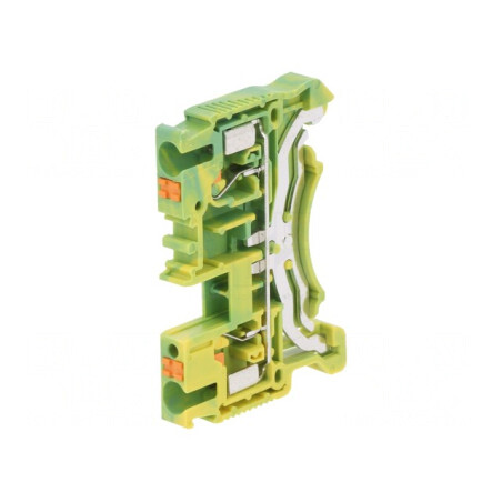 Conector Îmbinare Șine 0,2-4mm2 2 Borne Galben-Verde | Electronic-mag.ro | Componente Electronice