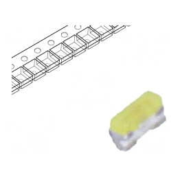 LED SMD 0402 Alb Rece 45mcd 5mA