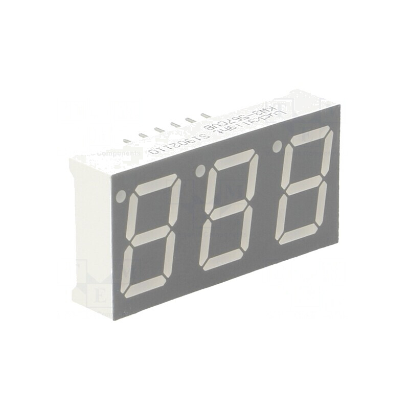Afișaj LED 7 Segmente 14,2mm 3 Roșu Catod | Electronic-mag.ro | Componente Electronice