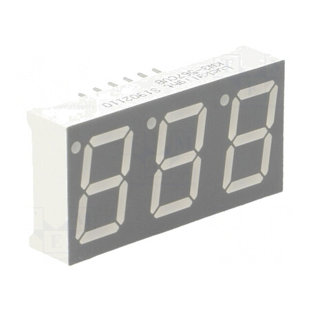 Afișaj LED 7 Segmente 14,2mm 3 Roșu Catod | Electronic-mag.ro | Componente Electronice
