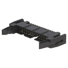 Soclu IDC 26PIN drept cu ejector negru 2,54mm THT | Electronic-mag.ro | Componente Electronice