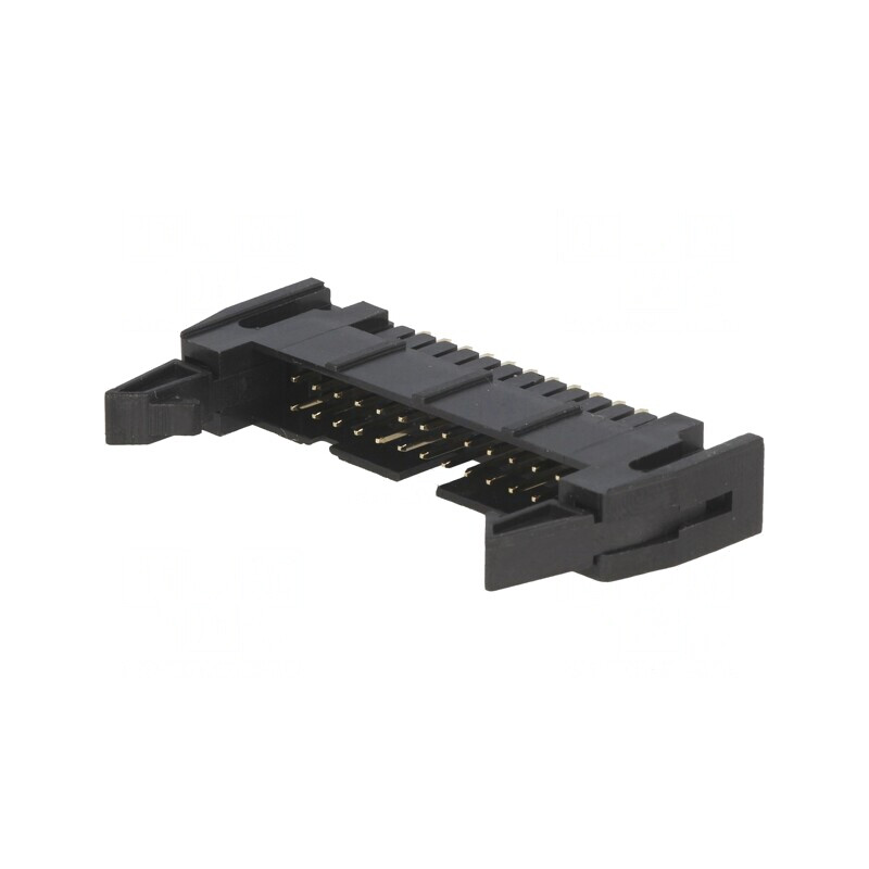 Soclu IDC 26PIN drept cu ejector negru 2,54mm THT | Electronic-mag.ro | Componente Electronice