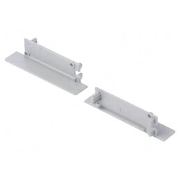 Obturator Gri pentru Profil LED, 2 Bucăți, ABS, FLAT8 | Electronic-mag.ro | Componente Electronice