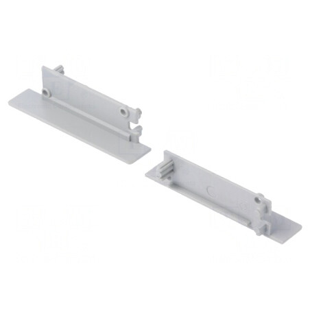 Obturator Gri pentru Profil LED, 2 Bucăți, ABS, FLAT8 | Electronic-mag.ro | Componente Electronice