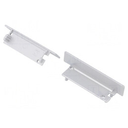 Obturator Argintiu pentru Profil LED, Set 2 Bucăți | Electronic-mag.ro | Componente Electronice