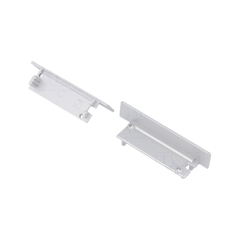 Obturator Argintiu pentru Profil LED, Set 2 Bucăți | Electronic-mag.ro | Componente Electronice