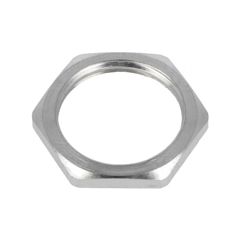 Piuliţă metrică M20 alamă nichel 3mm 24mm | Electronic-mag.ro | Componente Electronice