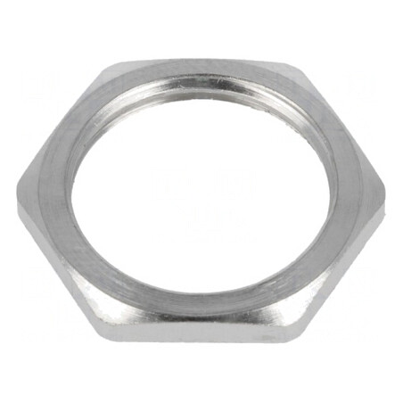 Piuliţă metrică M20 alamă nichel 3mm 24mm | Electronic-mag.ro | Componente Electronice