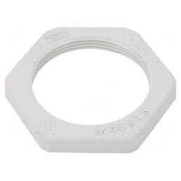 Piuliță poliamidă M40 7mm 50mm gri deschis 1,5 | Electronic-mag.ro | Componente Electronice