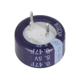 Supercondensator THT 0,47F 5,5V 13,5x7,3mm | Electronic-mag.ro | Componente Electronice