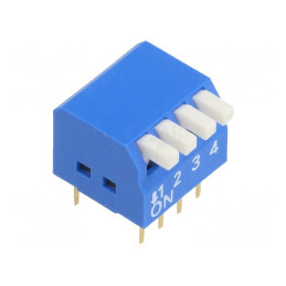 Comutator DIP-SWITCH 4 Secțiuni ON-OFF 12VDC | Electronic-mag.ro | Componente Electronice