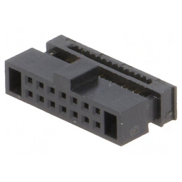Mufă IDC Mamă 14 PIN pentru Cablu-Bandă 0,635mm Gold Flash | Electronic-mag.ro | Componente Electronice