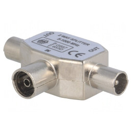 Splitter Coaxial 9,5mm Priză la 2 Mufe | Electronic-mag.ro | Componente Electronice