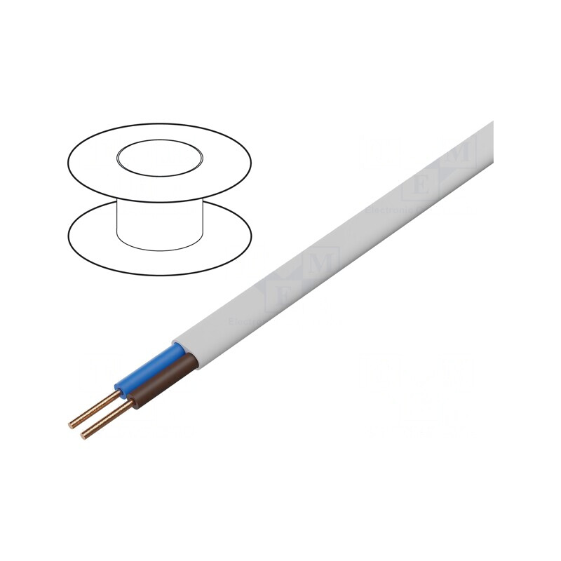 Cablu YDY 2x1,5mm2 alb 100m | Electronic-mag.ro | Componente Electronice