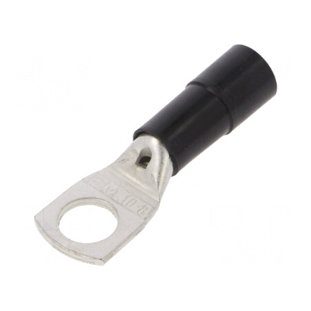 Conector Inelar Tubular Crimpat M8 8,5mm Negru 10mm2 | Electronic-mag.ro | Componente Electronice