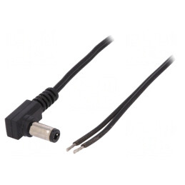 Cablu Alimentare DC 5,5/2,5 Negru 0,23m | Electronic-mag.ro | Componente Electronice