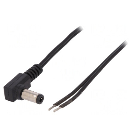 Cablu Alimentare DC 5,5/2,5 Negru 0,23m | Electronic-mag.ro | Componente Electronice