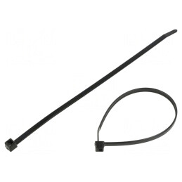 Colier de strângere negru 202mm x 4,6mm poliamidă 225N | Electronic-mag.ro | Componente Electronice