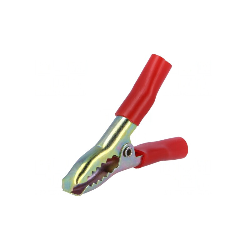 Bornă Crocodil 15A Roșie 25mm | Electronic-mag.ro | Componente Electronice