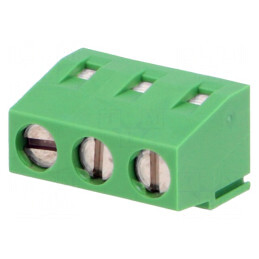 Regletă de Conexiuni PCB 90° 5mm 3 Piste 13.5A | Electronic-mag.ro | Componente Electronice