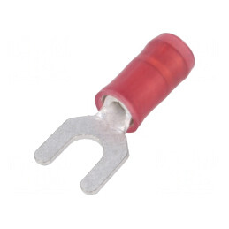 Vârf Furcă Crimpat pe Cablu Roșu 3,5mm 0,3-1,42mm2 | Electronic-mag.ro | Componente Electronice