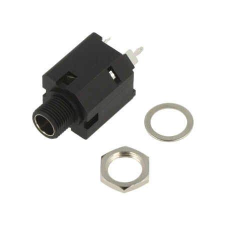 Soclu Jack 6,3mm Stereo THT Cositorit | Electronic-mag.ro | Componente Electronice