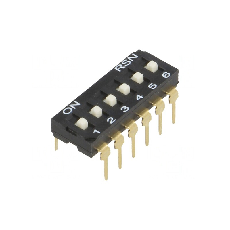 DIP-Switch 6 Secțiuni ON-OFF 0.05A 12V | Electronic-mag.ro | Componente Electronice