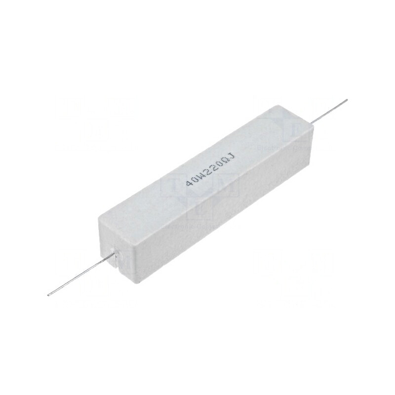 Rezistor bobinat cu ciment 2,2Ω 40W THT | Electronic-mag.ro | Componente Electronice