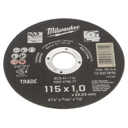 Disc de Tăiere pentru Oțel 115mm 22,2mm 1mm | Electronic-mag.ro | Componente Electronice