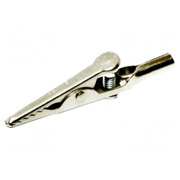 Bornă crocodil 10A nichelat 7.9mm | Electronic-mag.ro | Componente Electronice