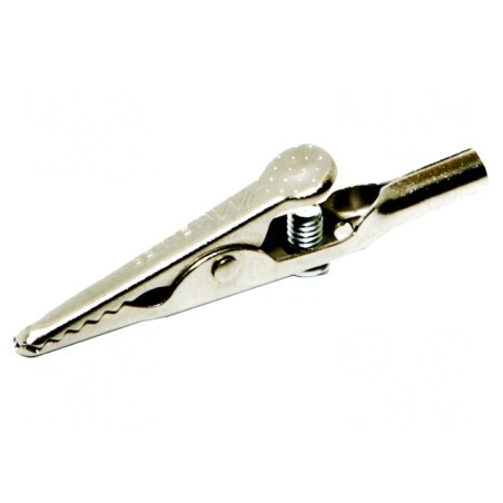 Bornă crocodil 10A nichelat 7.9mm | Electronic-mag.ro | Componente Electronice